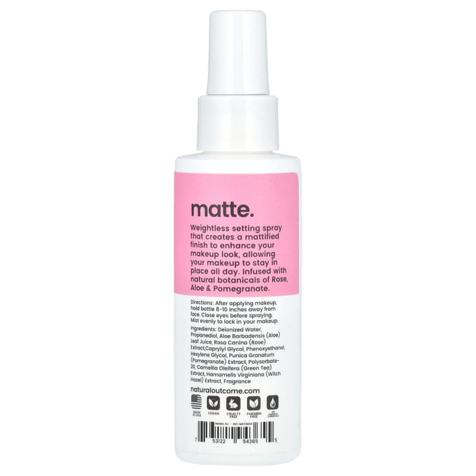 Résultat Naturel, Mat, Spray Fixateur de Maquillage, 4 oz (120 ml) pink