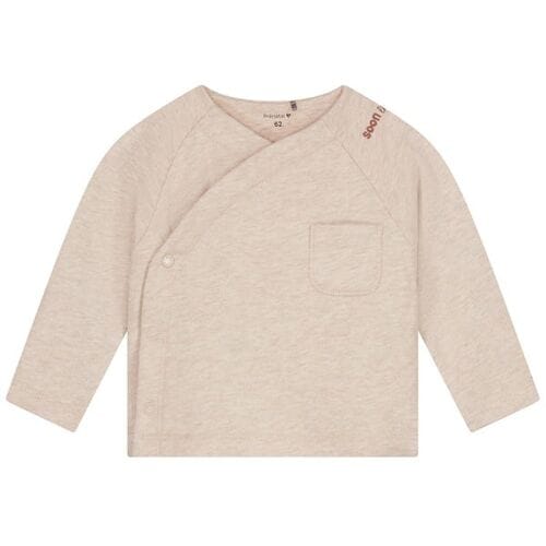Prénatal newborn overslagshirt Light Sand Melange 68 unisex