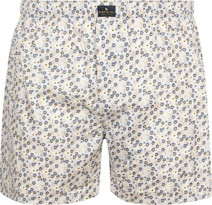 Steppin' Out Boxershort Bloem Grijs - Maat M - Heren
