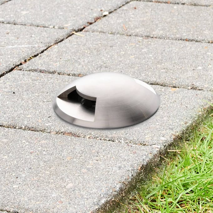 Lucande grondspot inbouwlamp Helene, Ø 9 cm, aluminium, IP67
