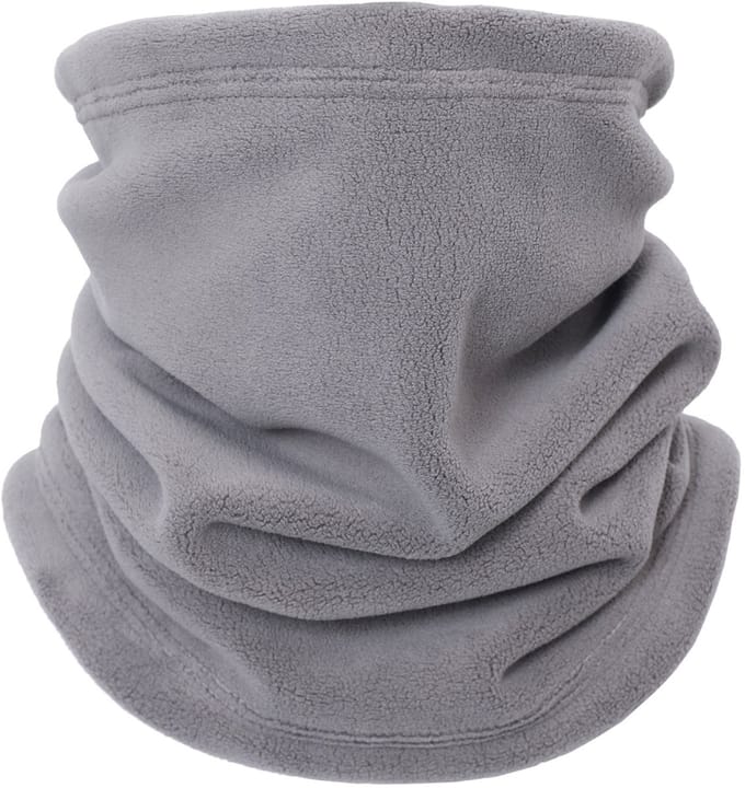 Verstelbare Fleece Nekwarmer – Winter Buff Sjaal met Drukknopen, Warme Nekmuts voor Heren & Dames - Grijs