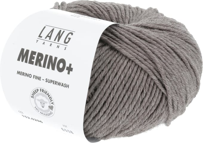 Lang Yarns Merino Plus - 296 donkerbeige mix - Merinowol Garen