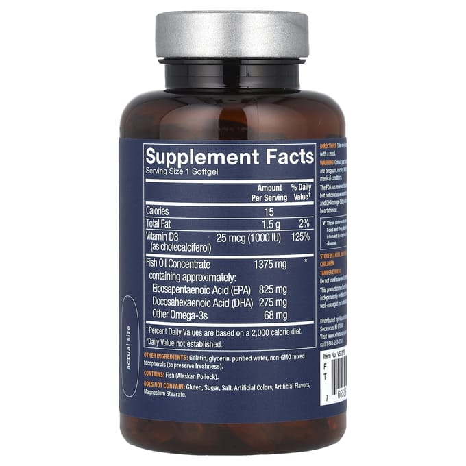 Premium Wilde Alaskaanse Visolie, 60 Softgels