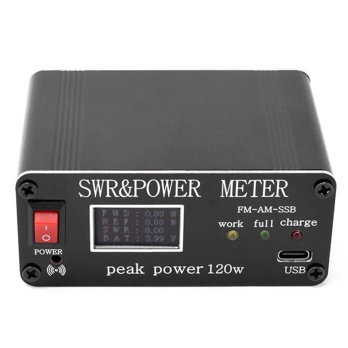 120W SWR Digitale Power Staande Golf Meter 1.8-54MHz Kortegolf Meter FM AM SSB Modi Power meter zwart