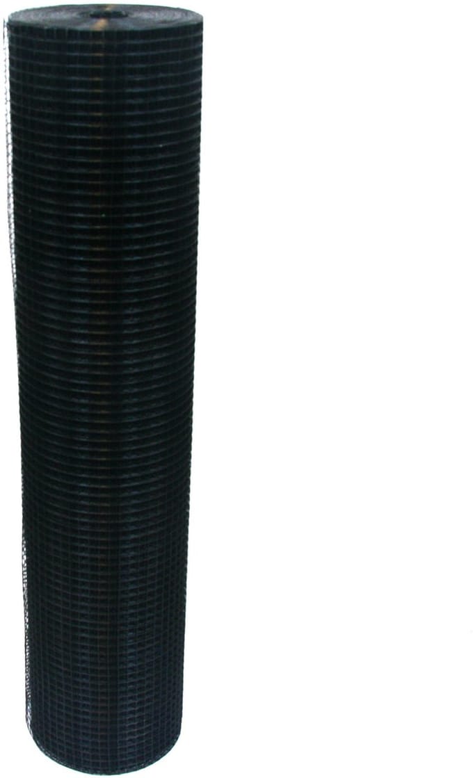 Volieregaas 12 x 12mm 1,05mm 100cm x 25m zwart.