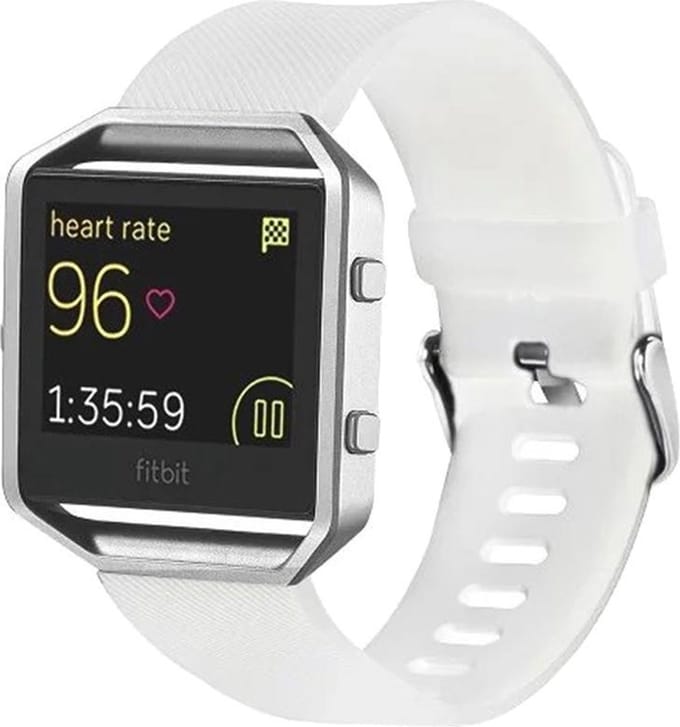 Fitbit Blaze Siliconen bandje |Wit / White|Premium kwaliteit| One Size | TrendParts