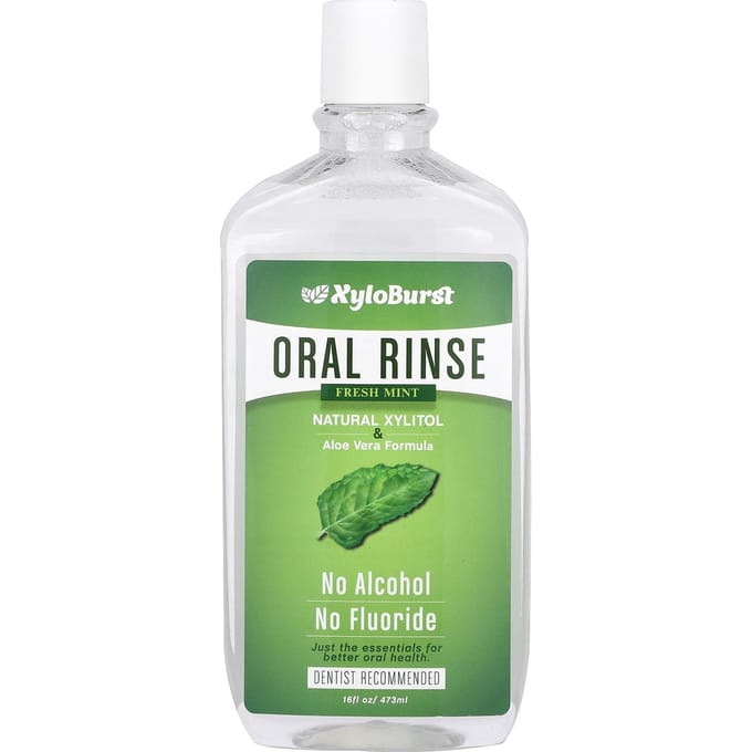 Xyloburst, Oral Rinse, Fresh Mint, 16 fl oz (473 ml) white