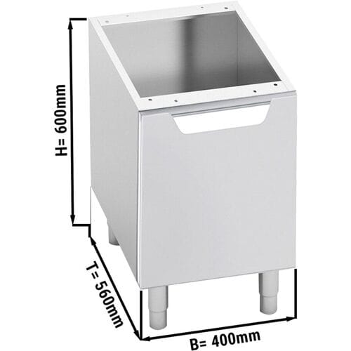 GGM Gastro Unterbau - 400mm - 1 Tür - Anschlag Links Zilver