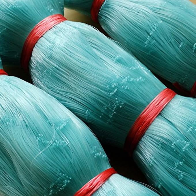 Nylon visnet 5x5cm groen 100m x 2,5m