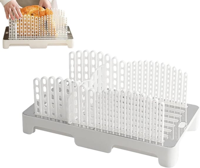 Broodsnijmachine Handmatig - Broodsnijder - Gelijkmatig Snijden - Verstelbare Dikte - 35x20x14.5 cm - Wit