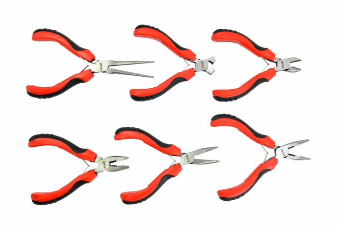AW-Tools Combinatietangset (6-delig, 125mm) in Tas