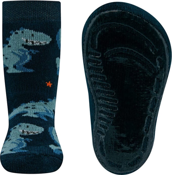 Ewers Antislipsok - Donkerblauw - Dinosaurussen en Sterren - Siliconenzool-21/22