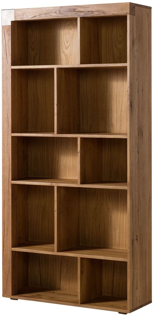 MASSIVMOEBEL24.DE wilde eik / moseik open kast blank Massief hout 100x35x204 cm (BxTxH) geolied gemonteerd NEW AMSTERDAM volledig massief #14