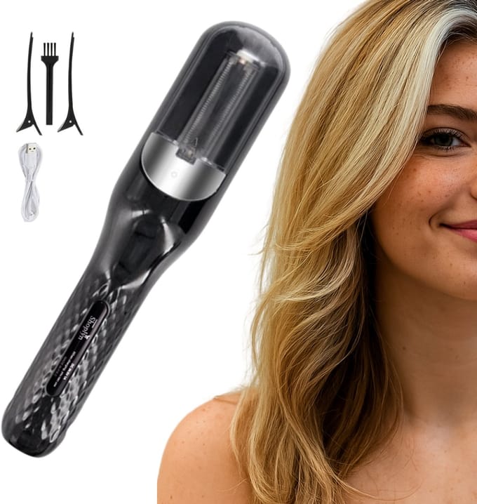 Split Ender voor Gespleten Haarpunten Incl. 5 Accessoires - Multistyler Split Remover Draadloos - Split End Trimmer - Zwart