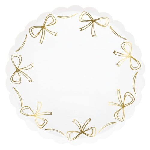 Meri meri kerst dinerborden gouden strik