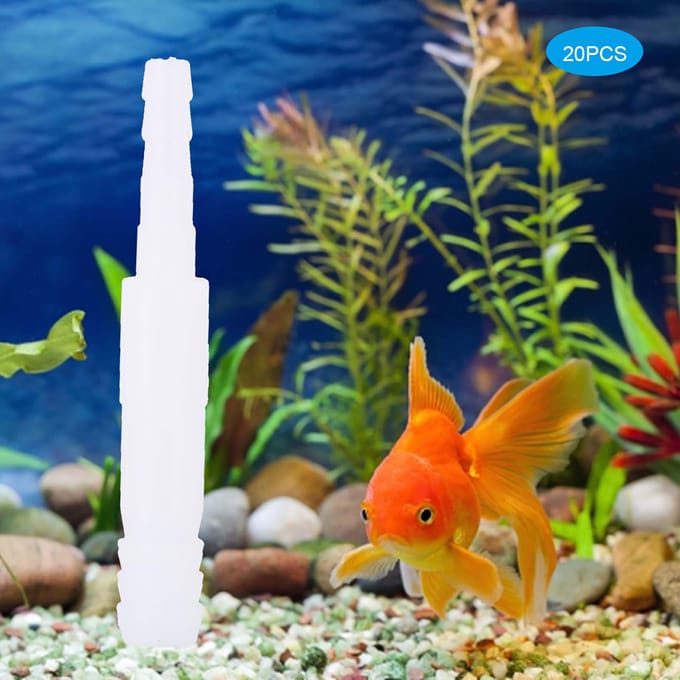20 stuks aquariumslangadapter 4 mm tot 8 mm PVC-buisconnectorconverter white