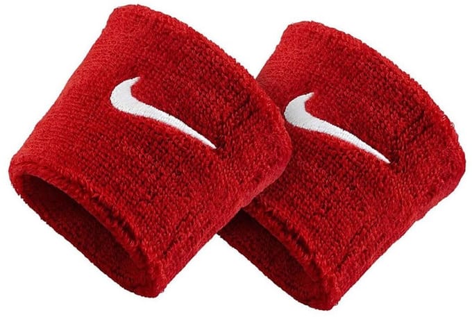 Nike Polsband - rood/wit