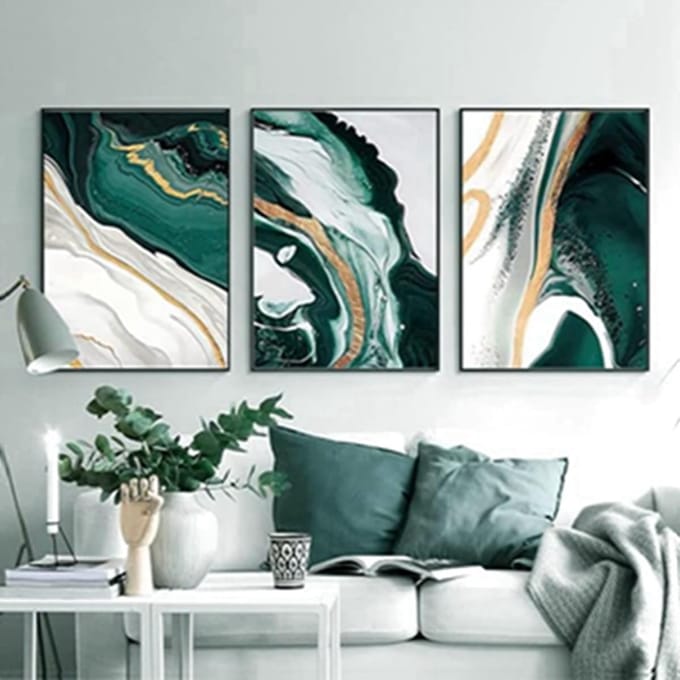 Boho Posterset - Wanddecoratie Set - Interieur Verfraaien - Abstracte Kunst - 3 stuks 40x60 cm - Multicolor