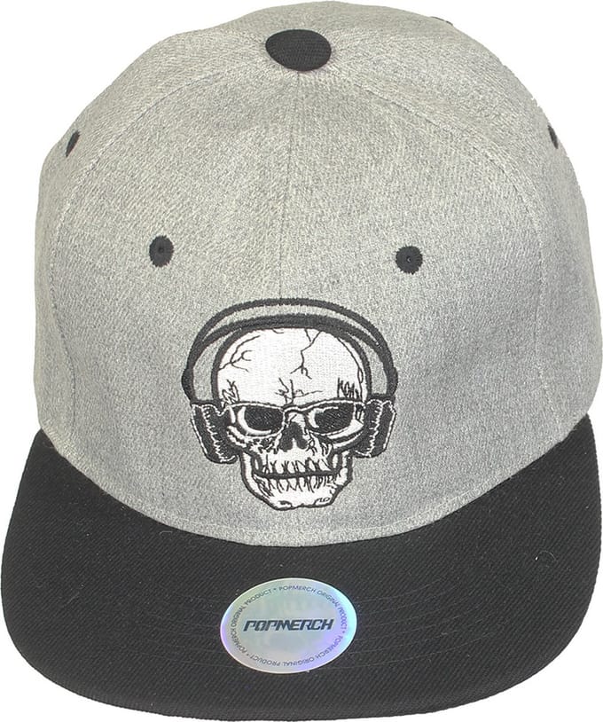 Skull with Headphones Snapback Cap - Origineel Design -