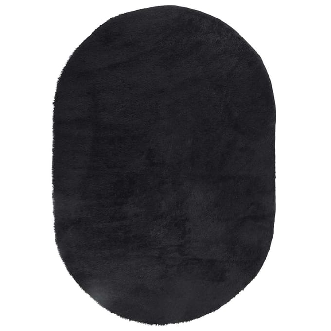 vidaXL - Hoogpolig - vloerkleed - NAVARRA - 300x200 - cm - polyester - zwart