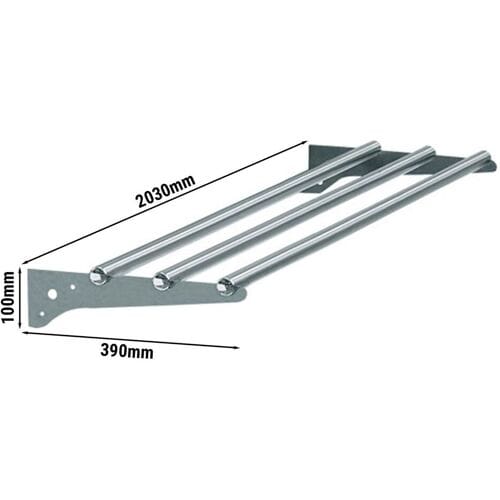 GGM Gastro Tablettrutsche KOPENHAGEN - 2030mm Zilver