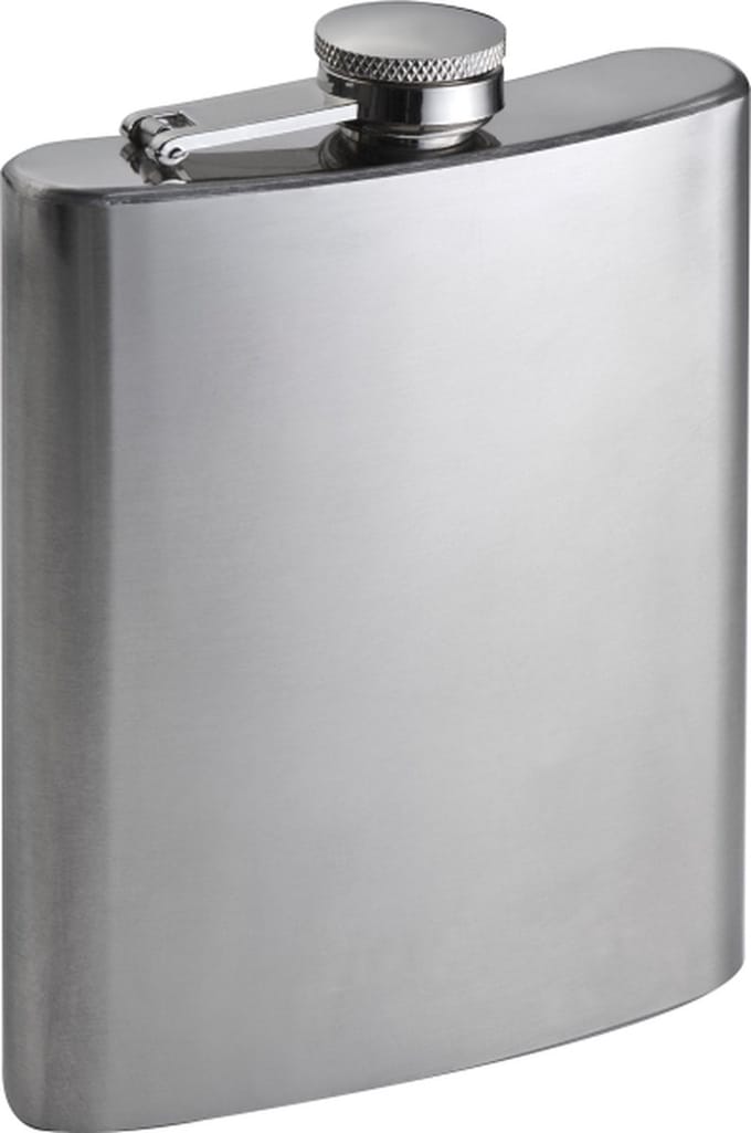 Heupfles - veldfles - heupflacon - zakfles - platvink - RVS 240ml