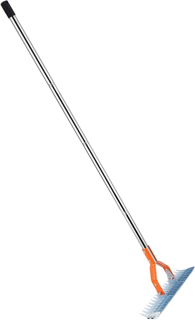 Gazonhark - Tuinhark - Gazononderhoud - Ergonomische handgreep - 125 cm - Meerkleurig