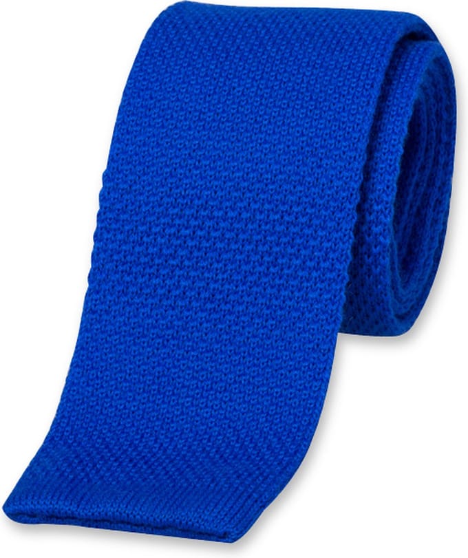 E.L. Cravatte Stropdas - Koningsblauw - Wol