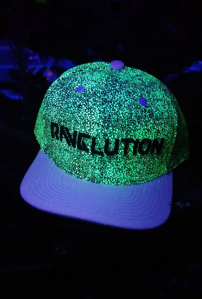 Snapback - Cap - Festival cap - Hardstyle - Hardcore - Rave - Ravelution - Grijs - Glow in the dark