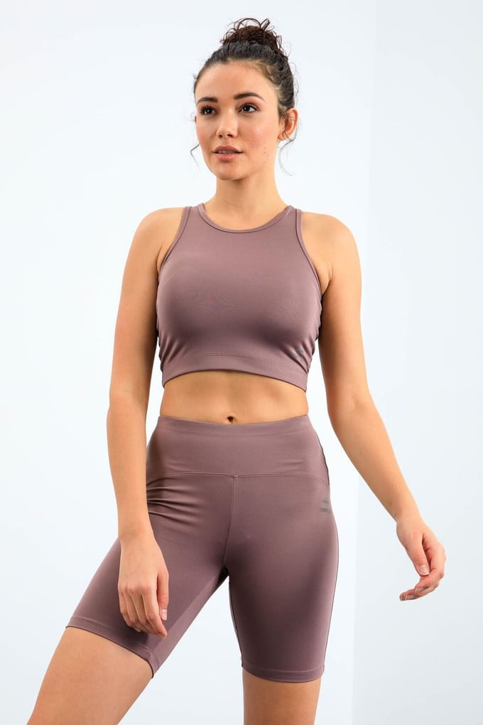 Mouwloze Slim-fit Actieve Set Met Fietsshorts
