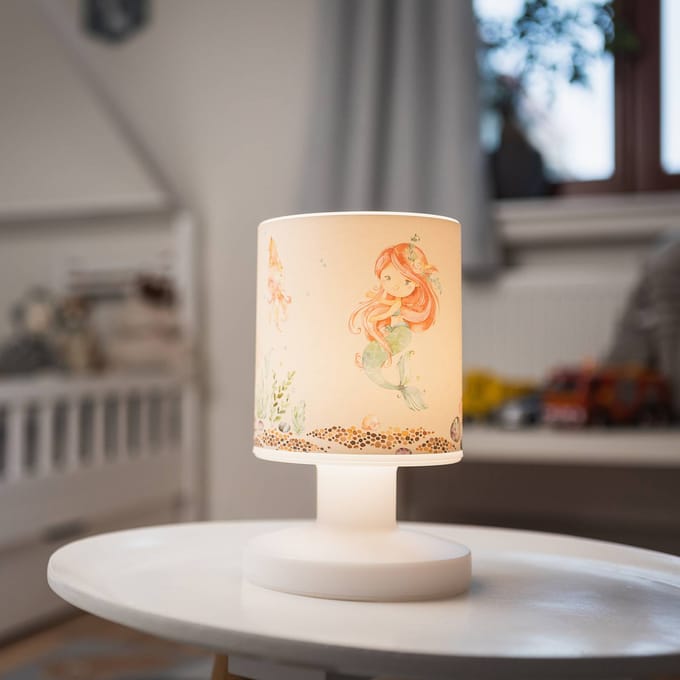 Elobra LED oplaadbare tafellamp Mara zeemeermin, kleurrijk, 21 cm