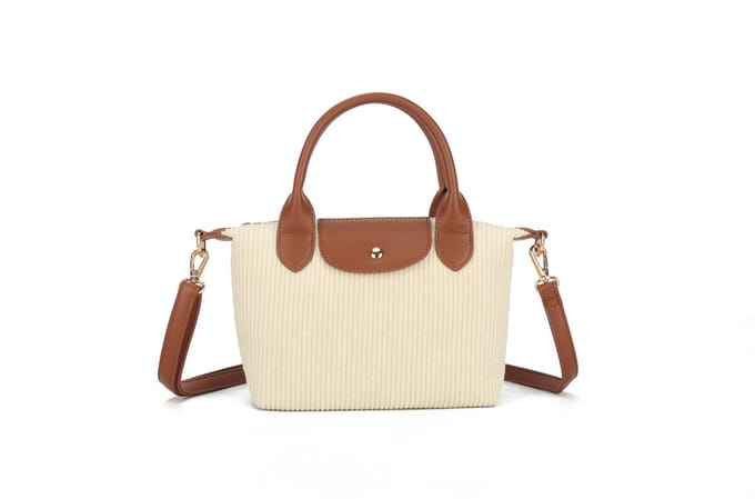 Giuliano kunstlederen schoudertas Fawn - Beige - Ribbel - Dames
