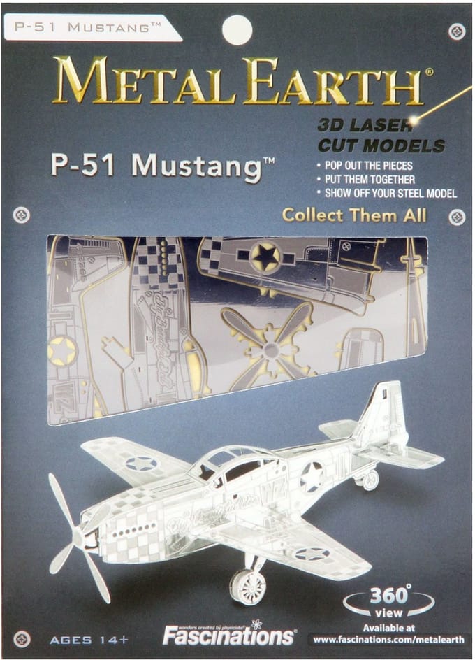Metal Earth Modelbouw 3D Mustang P51 - Metaal