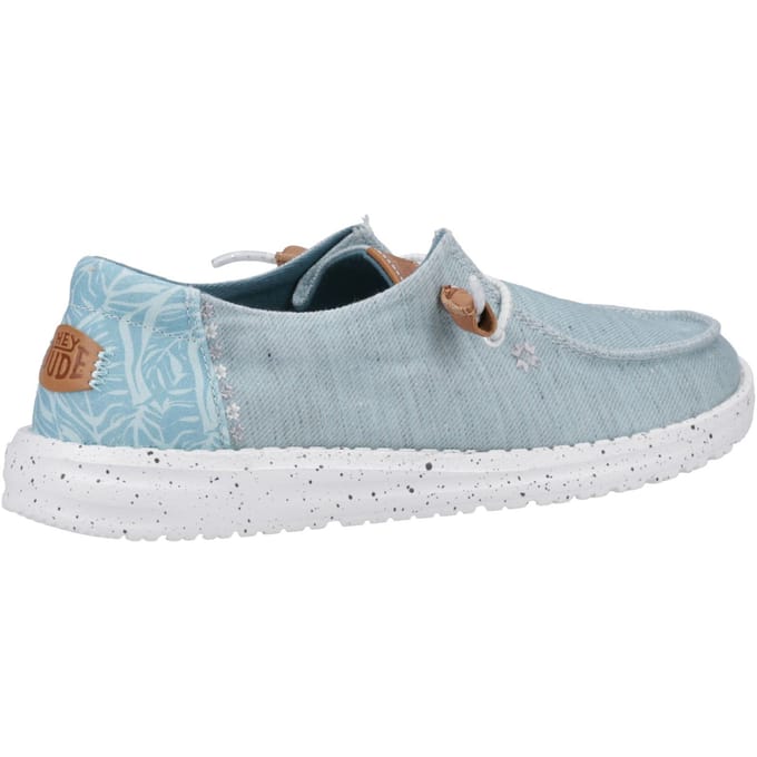 HEYDUDE Wendy Heathered Slub Instappers blauw - Dames - Maat 38