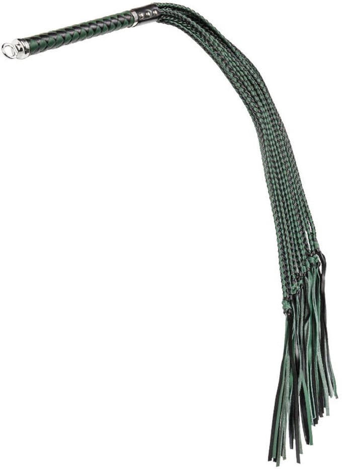 RISE - Cat O' Nine BDSM Zweep - Regular - Zwart/Groen
