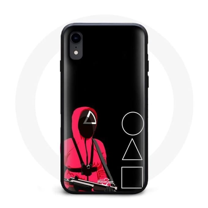 Coque - Maniacase - Iphone X - Souple - Noir - Squid Game