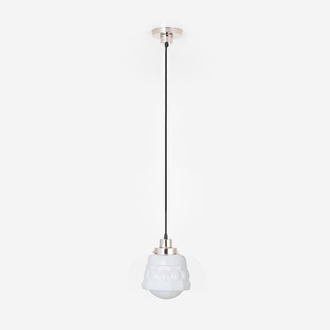 Hanglamp aan snoer Weimar 20's Nikkel - Art Deco Trade
