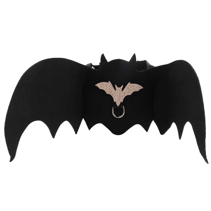 Huisdier Kat Hond Kostuum Vleermuis Vleugels Loop Harnas Vest Borstband Harnas met Lijn (S) S black
