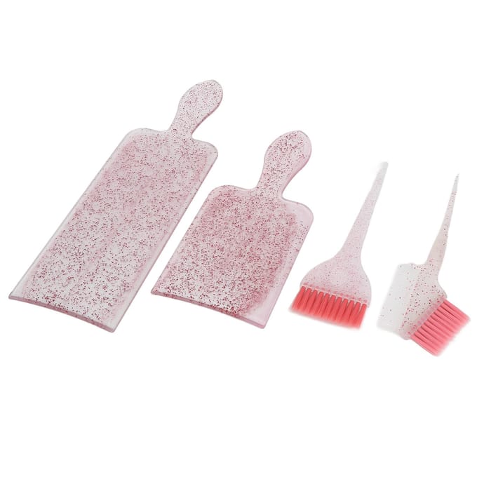 4 stuks Haarverfplank Kit Highlighting Tinting Bleaching Haarverf Borstel Plank Kit voor Schoonheid roze