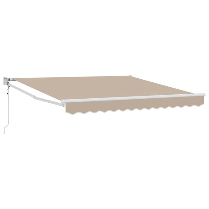 vidaXL - Uitschuifbare - luifel - Beige - 350 - x - 250 - cm - Polyester - en - Metaal