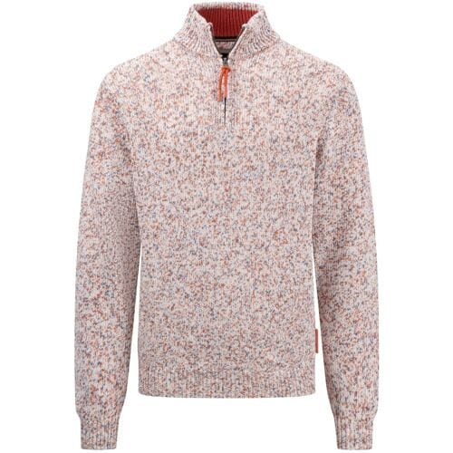 Fynch-Hatton Trui Troyer Zip Multicolor Orient Red-Multi / male