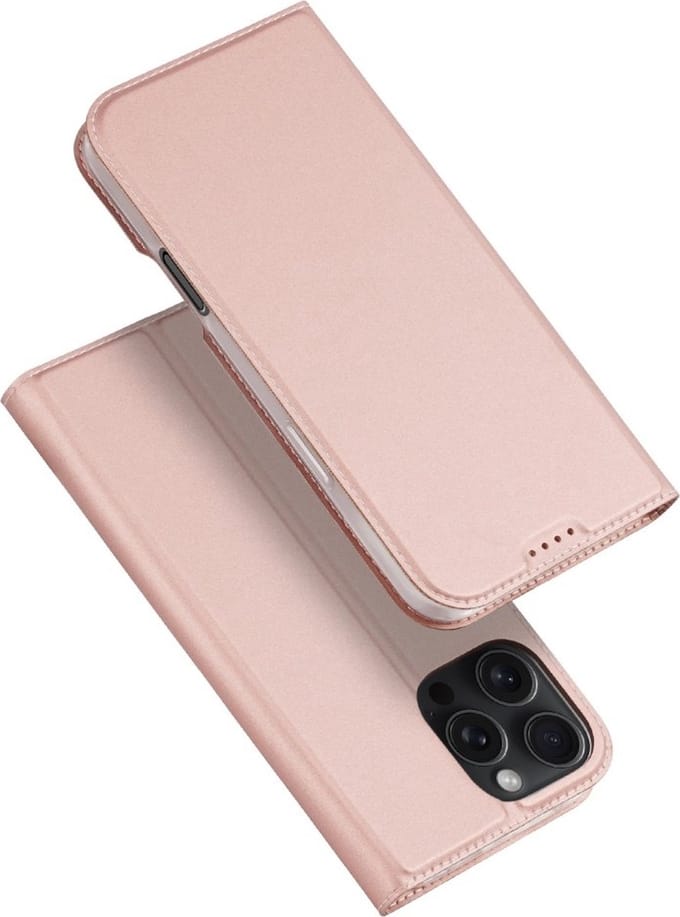Dux Ducis Geschikt voor iPhone 16 Pro Max hoesje - Slim bookcase - Roze