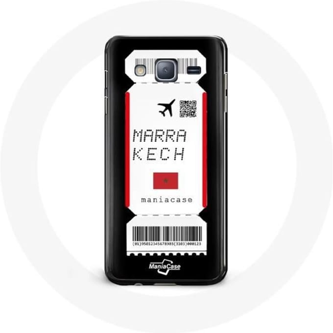 Case voor Samsung galaxy J7 2016 Vliegticket Marrakech Marokko