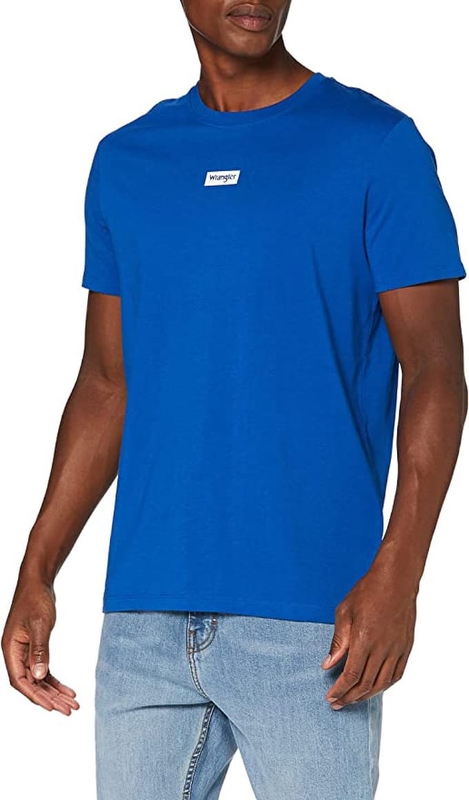 Wrangler Small Logo T-shirt - Blauw - Maat M