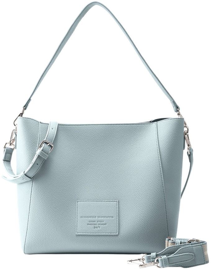 SEIDENFELT MANUFAKTUR Shopper Schoudertas Malvik Hobo Bag Sky Blue Lichtblauw