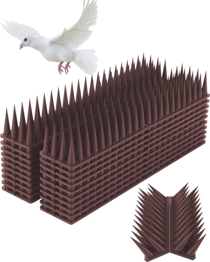 Duivenafweer Spikes voor Balkon - Vogelbescherming en Vogelverschrikker (6 Meter, 20 Stuks)