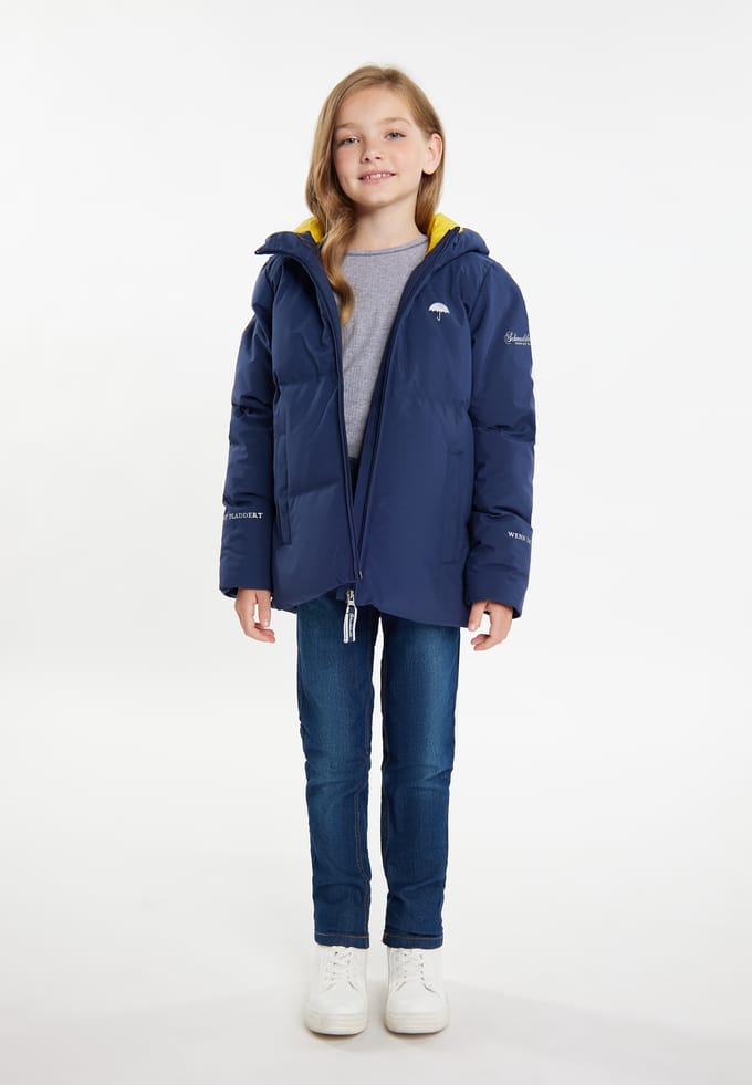 Schmuddelwedda Anorak + Tagesrucksack - SET Meisjes marine