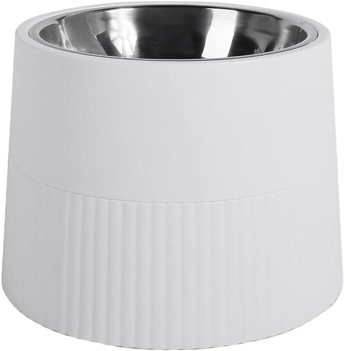 Verhoogde Hondenschaal - Voerbak - Comfortabel Eten - Verstelbare Hoogte - 400ml - Wit