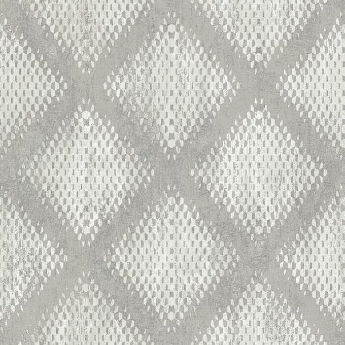 Hexagone ruit beige modern (vliesbehang, beige)