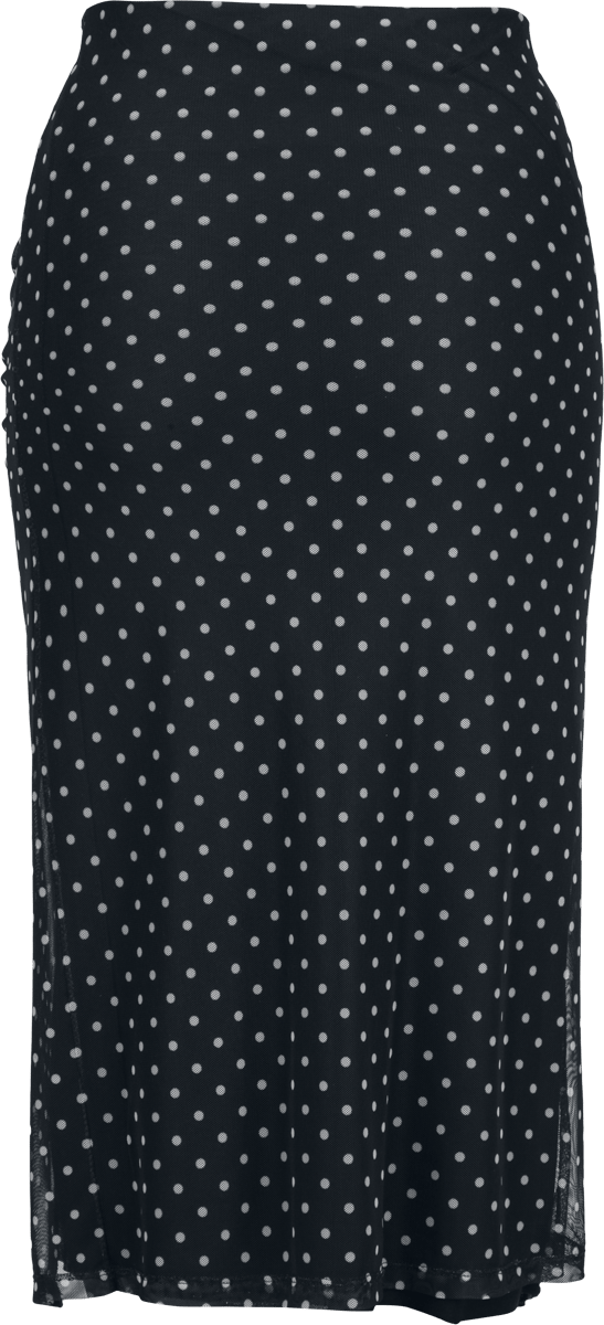 R.E.D. by EMP Midirok - Polka Dot Basic rok - S tot M - voor Vrouwen - zwart